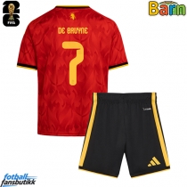 Belgia Kevin De Bruyne #7 Hjemmedraktsett Barn EM 2024 Kortermet (+ Korte bukser)